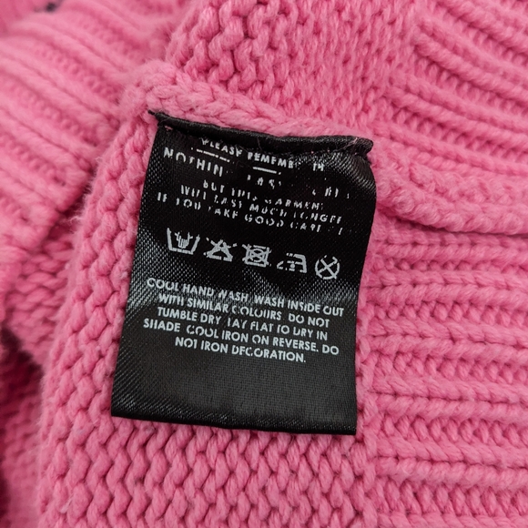 Lazy Oaf Pink Knit Sweater Dress Medium - Picture 10 of 12